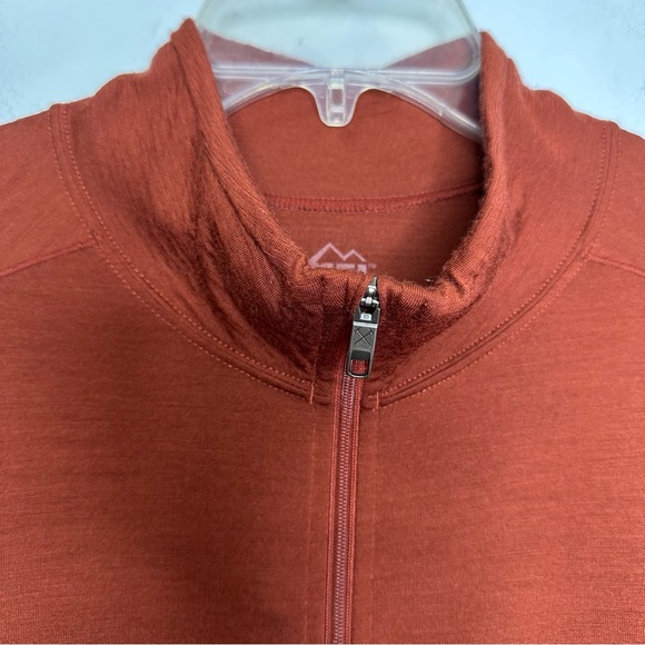 REI Co-Op Merino 185 Long Sleeve 1/2 Zip Base Layer Top In Smoked Paprika M - Picture 6 of 16